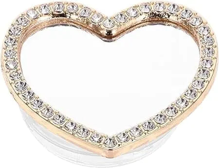 1 Pcs Makeup Mirror for Phone Stick-on Make up Mirror Heart Phone Case Charm Mobile Phone Backing Mirror Charm Acrylic Decor（5.5cm×4.5cm）